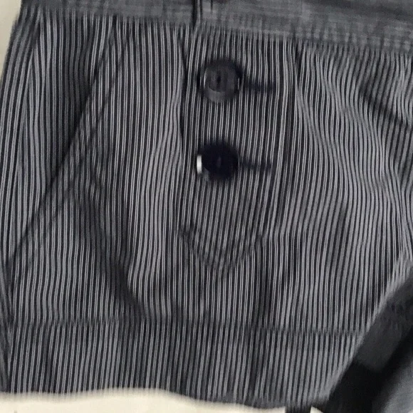 Express Women's Pinstriped Black Shorts - Picture 3 of 9